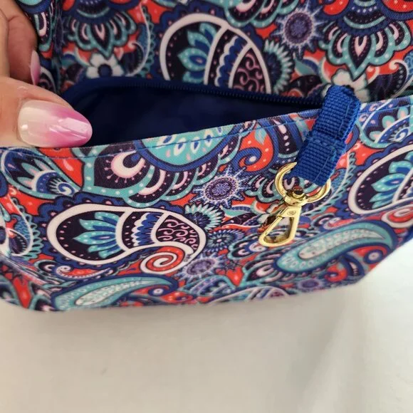 Large Simply Southern Blue Paisley Backpack Academia School Pretty Colorful Cute - Picture 10 of 16